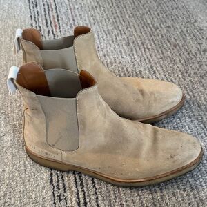 Common Projects Light Tan Suede Chelsea Boots